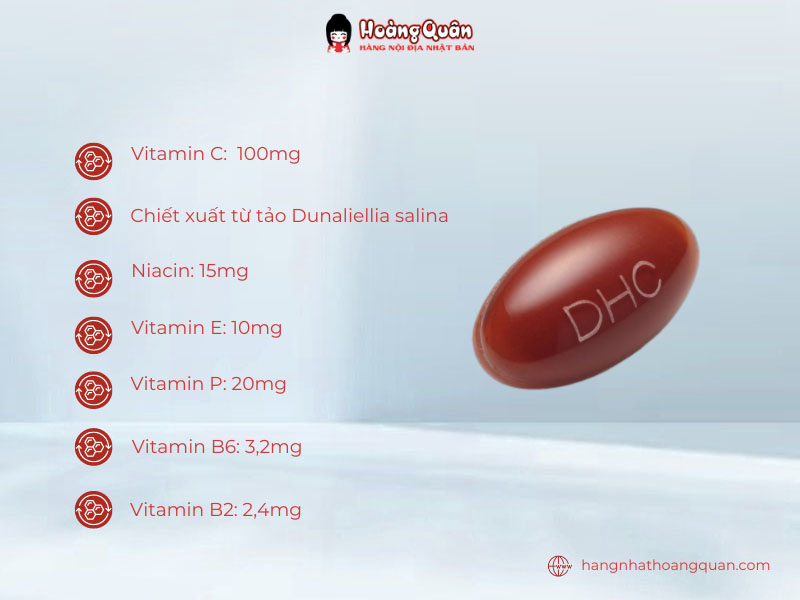 Thành phần Viên Uống Bổ Sung Vitamin Tổng Hợp DHC 60 Viên